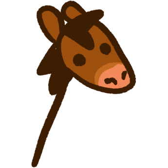 a brown hobby horse.